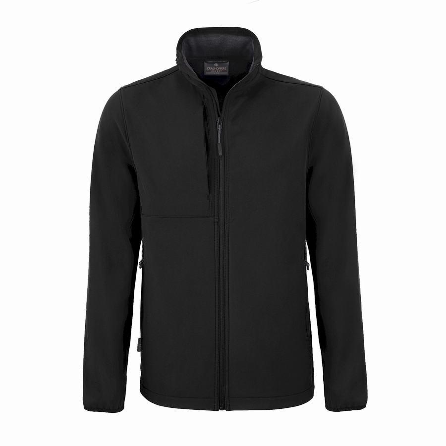 Black Craghoppers Expert Basecamp Softshell Men's Jackets | DDU6170GM