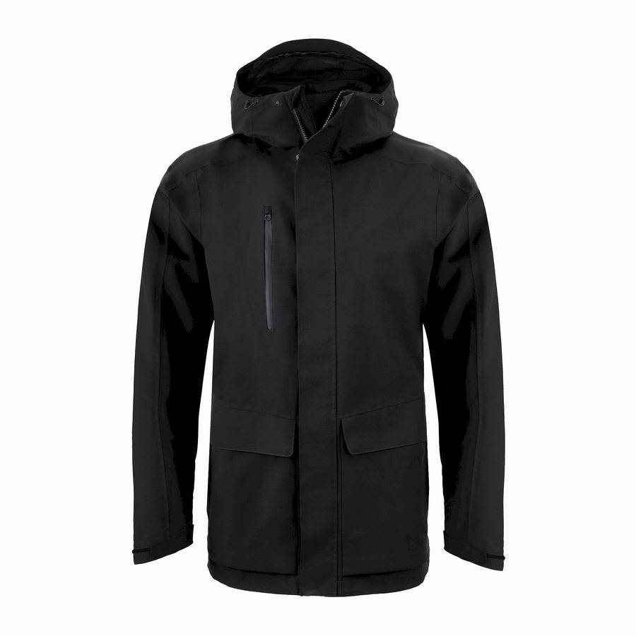 Black Craghoppers Expert Kiwi Pro Stretch Long Men's Jackets | TCN893FS