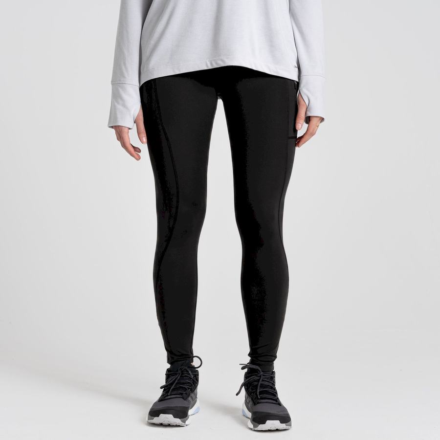 Black Craghoppers Kiwi Pro Women's Leggings | GGS8667OH