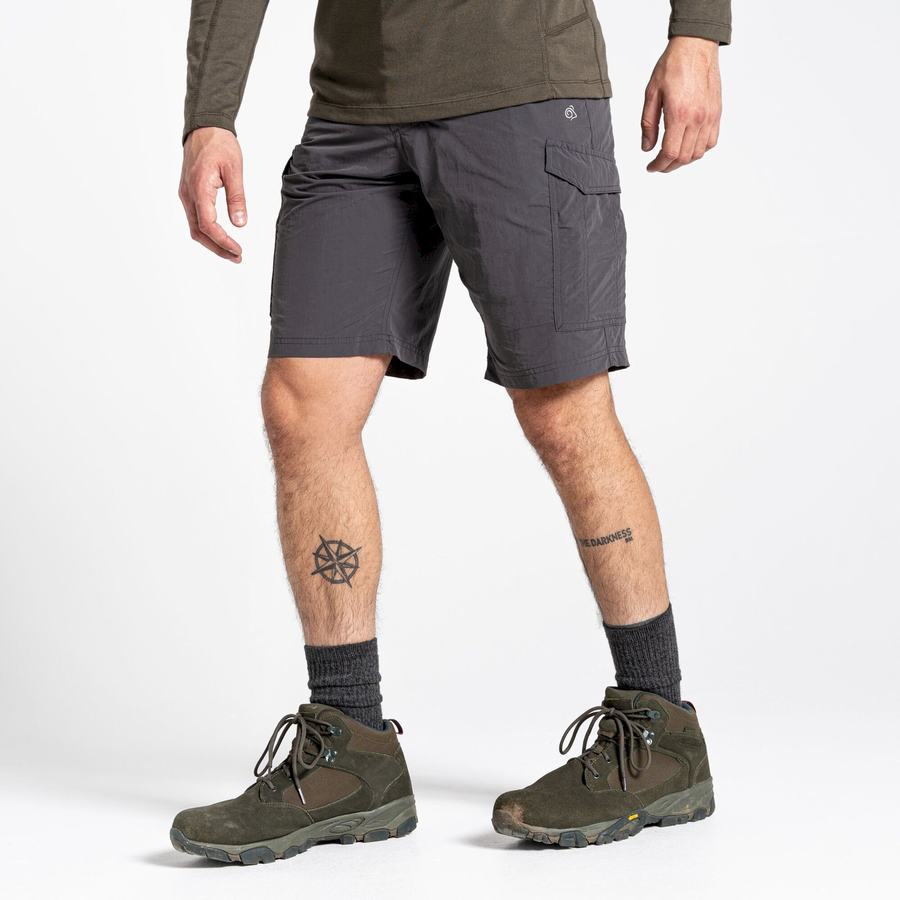 Black Craghoppers NosiLife Cargo II Men's Shorts | RNJ5123TJ