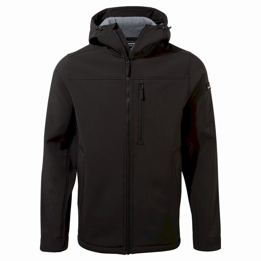 Black Craghoppers Oswin Insulated Hooded Men's Jackets | VLP10030XZ