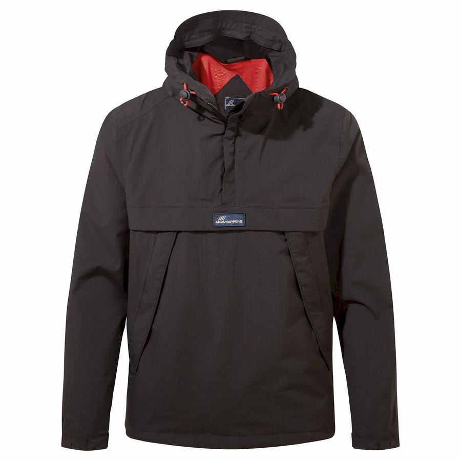 Black Craghoppers Waterproof Anderson Cagoule Men's Jackets | PDO6311IQ