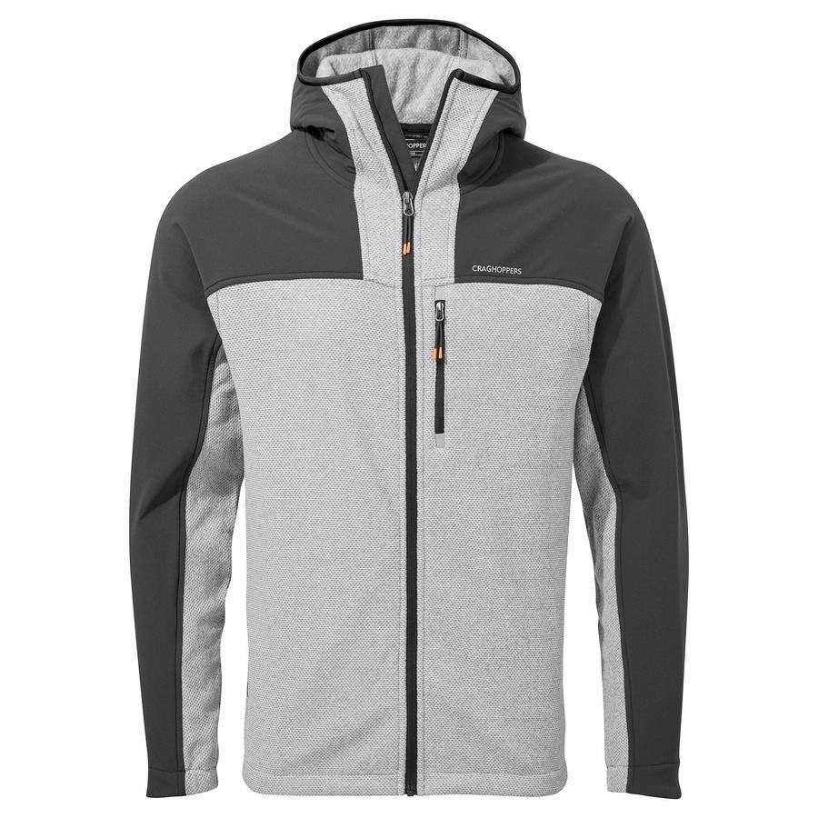 Black Grey Craghoppers Abrigo Hooded Men's Sweaters | RAM8928LS