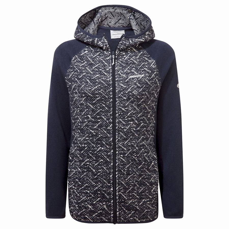 Blue Navy Craghoppers Alliva Hooded Women's Jackets | MHH9342IB