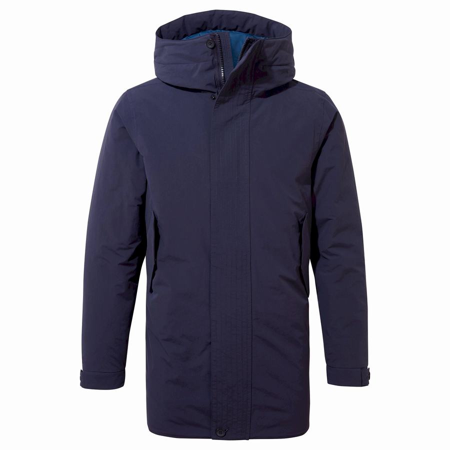 Blue Navy Craghoppers Dunrobin Insulated Men's Jackets | POF3667FR