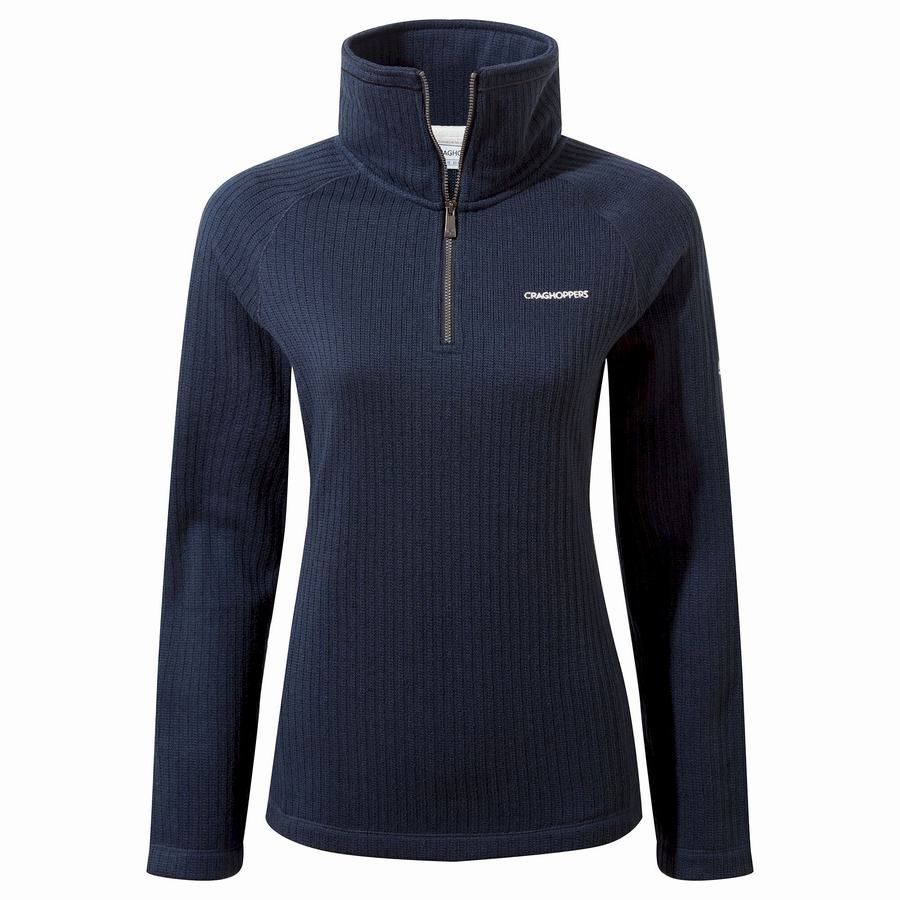 Blue Navy Craghoppers Eveline Half Zip Women's Sweaters | PCK1464LL