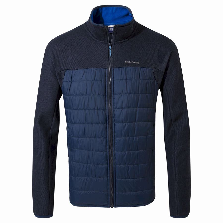 Blue Navy Craghoppers Kennett Hybrid Men's Jackets | XEJ1023PL