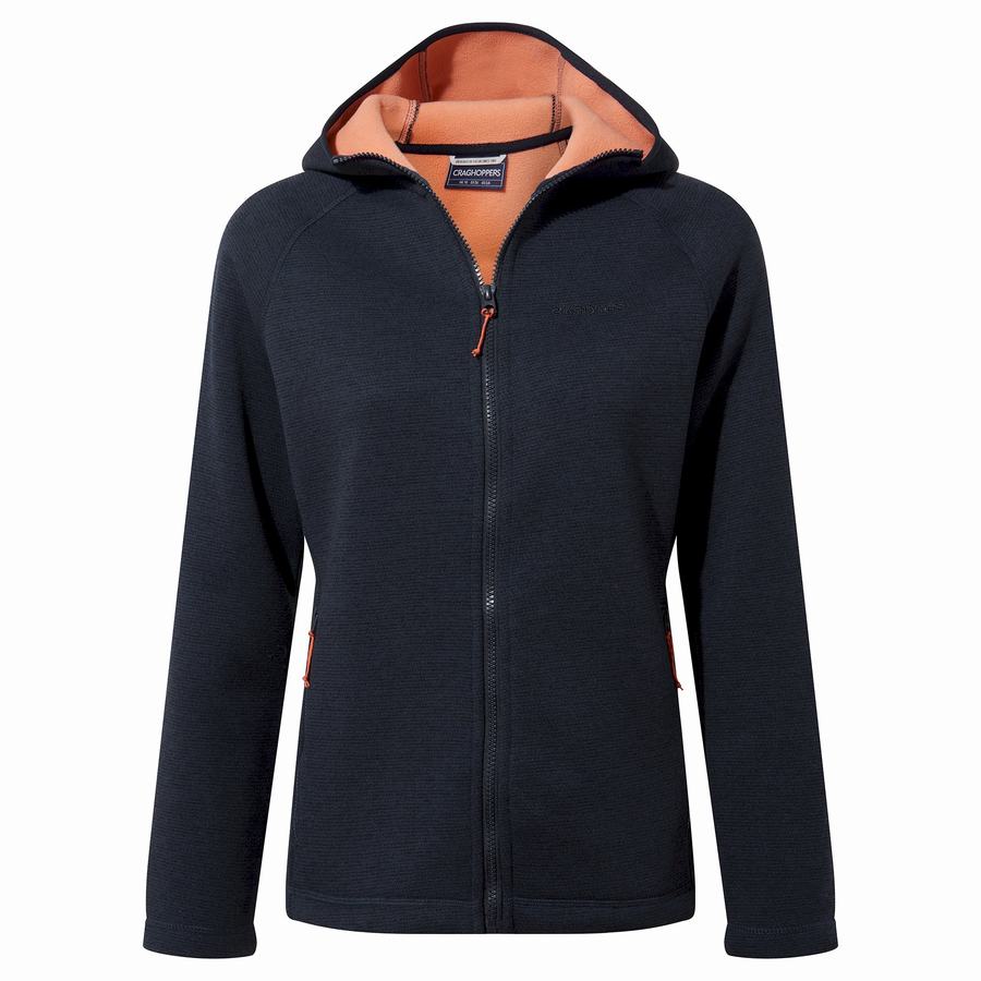 Blue Navy Craghoppers Silvia Hooded Women's Jackets | IHG6863NE