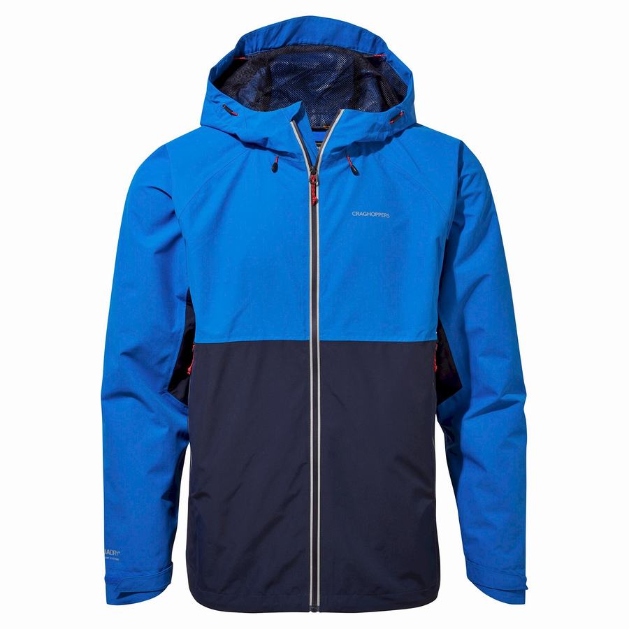 Blue Navy Craghoppers Waterproof Atlas Men's Jackets | BOK8856PZ