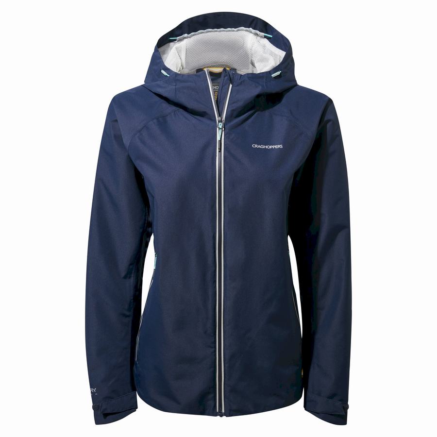 Blue Navy Craghoppers Waterproof Atlas Women's Jackets | ETG2693QA