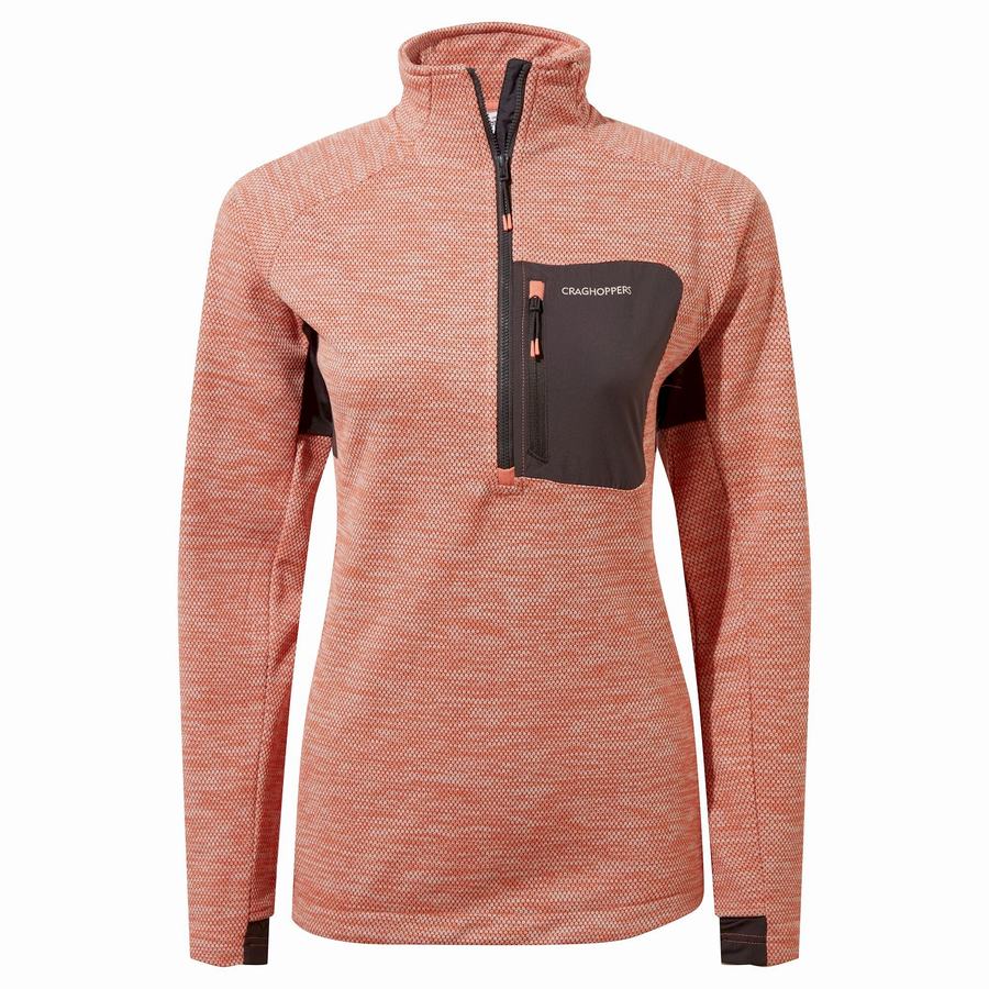 Coral Craghoppers Trina Half Zip Women's Sweaters | QPK10035VP