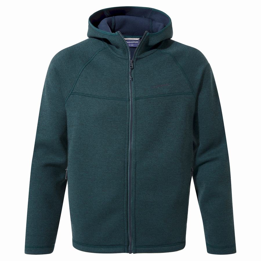 Dark Blue Craghoppers Brayden Hooded Men's Sweaters | AIZ5826ZA