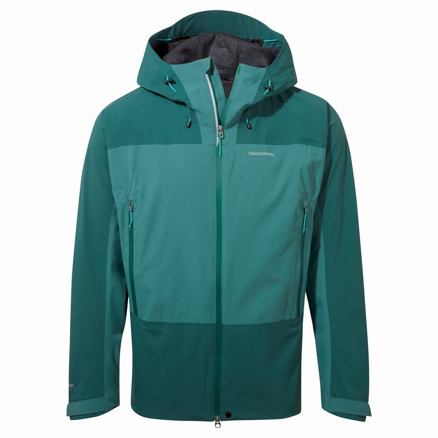 Dark Green Craghoppers Waterproof Gryffin Men's Jackets | XWP8664IB