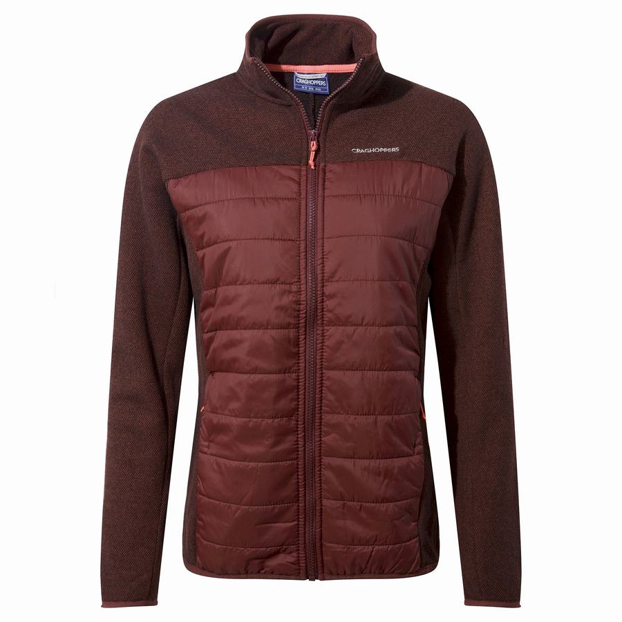 Dark Red Craghoppers Shanice Hybrid Women's Jackets | HAR4338TP