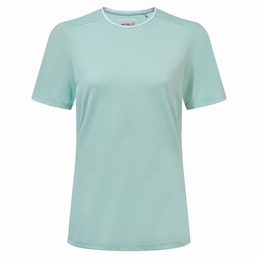 Green Craghoppers NosiLife Candella Short Sleeved Women's T-Shirts | DZD813CP