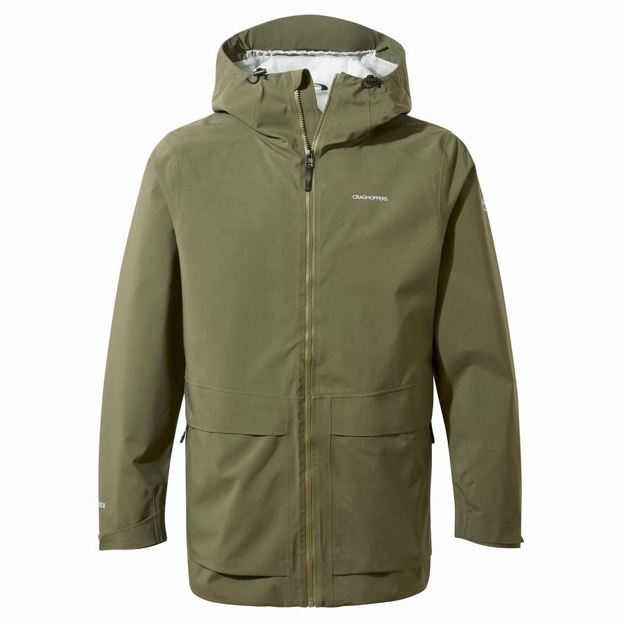 Green Craghoppers Toledo GORE-TEX Men's Jackets | RVV5598YW