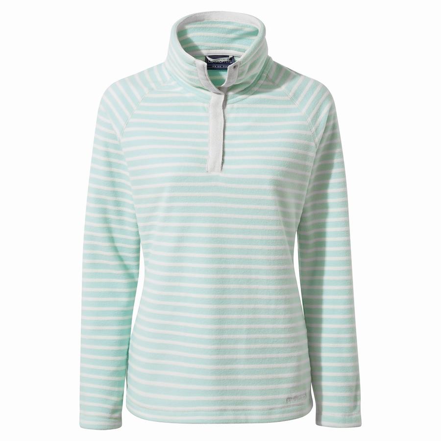 Green Stripes Craghoppers Ella Overhead Women's Sweaters | DOY29NB