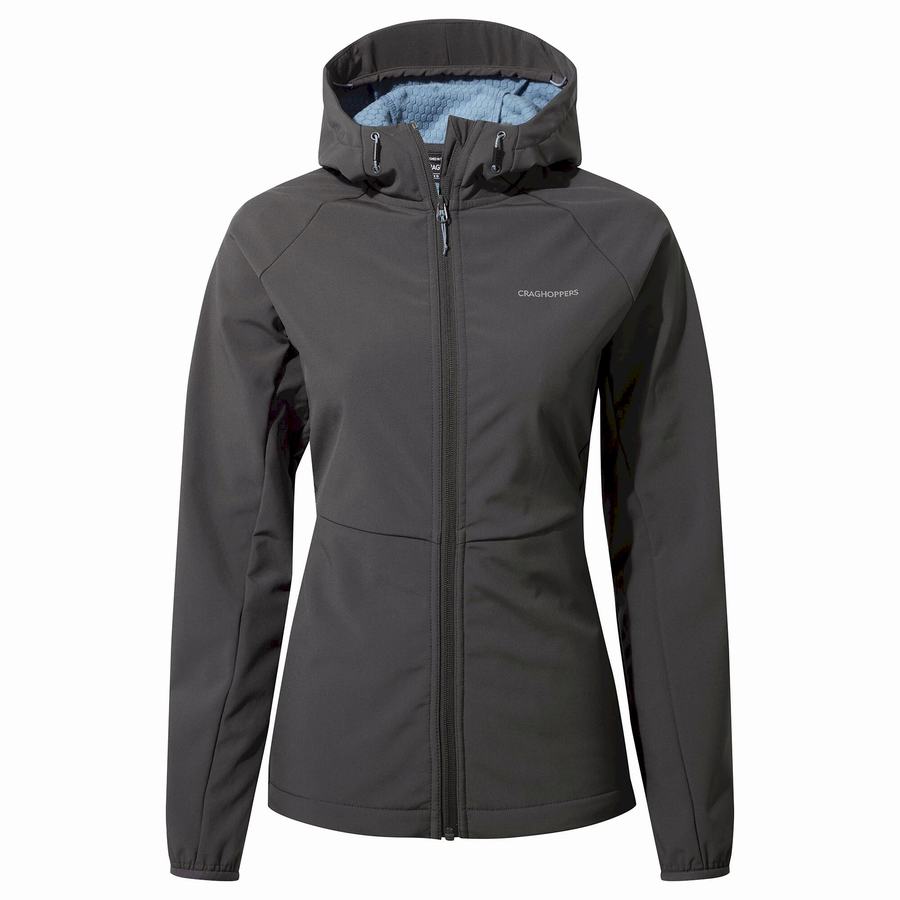 Grey Blue Craghoppers Kalti Weatherproof Hooded Women's Jackets | BWR1350TY