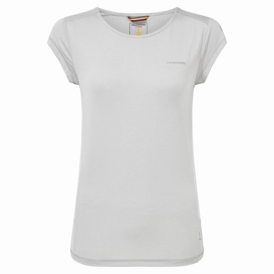 Grey Craghoppers Atmos Short Sleeved Women's T-Shirts | BEX9481XG