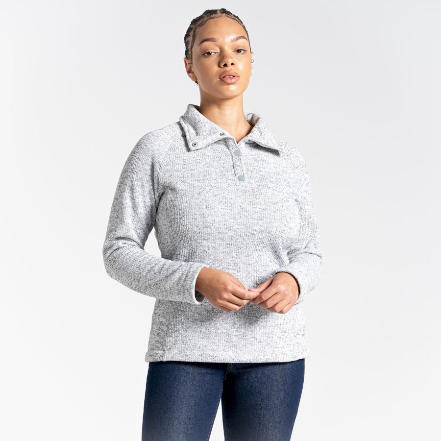 Grey Craghoppers Janeal Half Zip Women's Sweaters | CQN4195PG