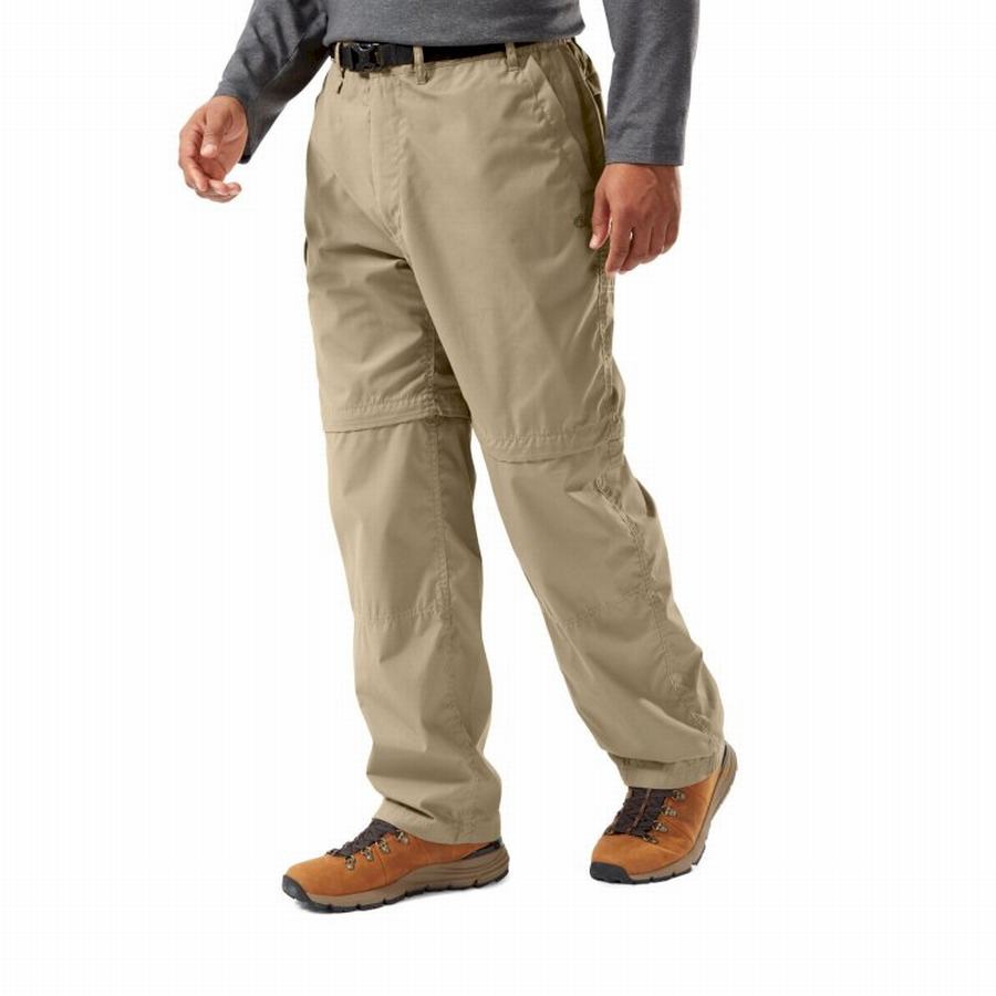 Khaki Craghoppers Kiwi Men's Trousers | ZWU1216MZ