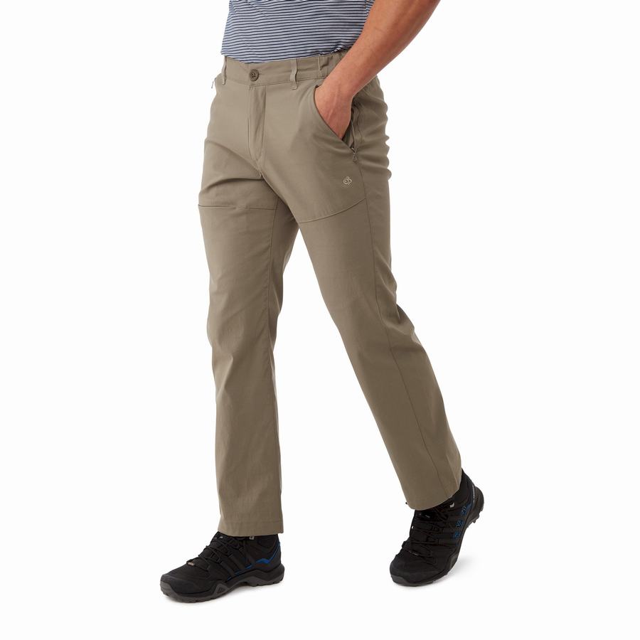 Khaki Craghoppers Kiwi Pro II Men's Trousers | CHB585NM