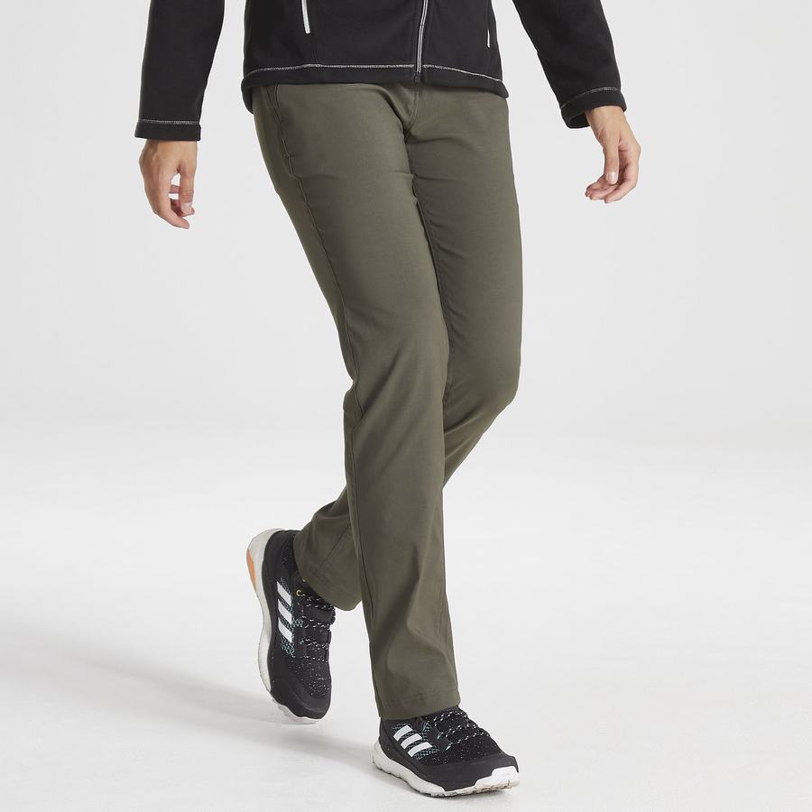 Khaki Craghoppers Kiwi Pro II Women's Trousers | QVS9271FG