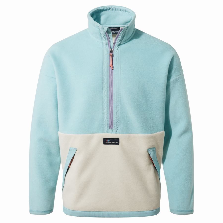 Light Turquoise Craghoppers Spindle Half Zip Women's Sweaters | SWP7210NS