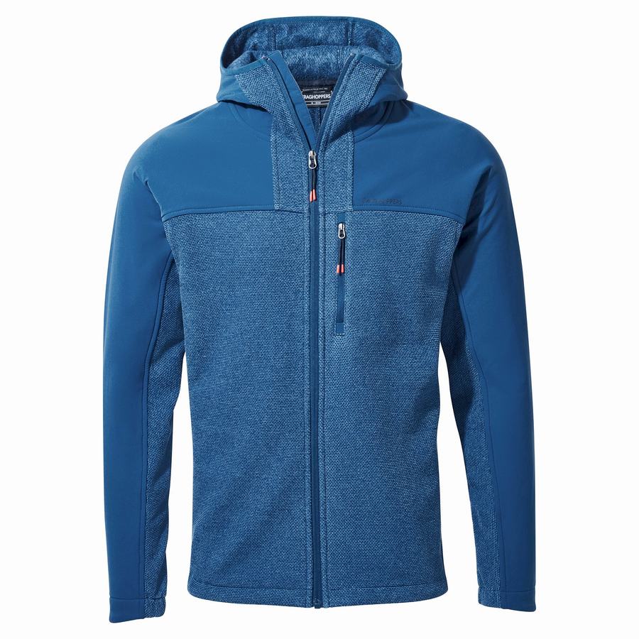 Navy Blue Craghoppers Abrigo Hooded Men's Sweaters | EPG4782ZI