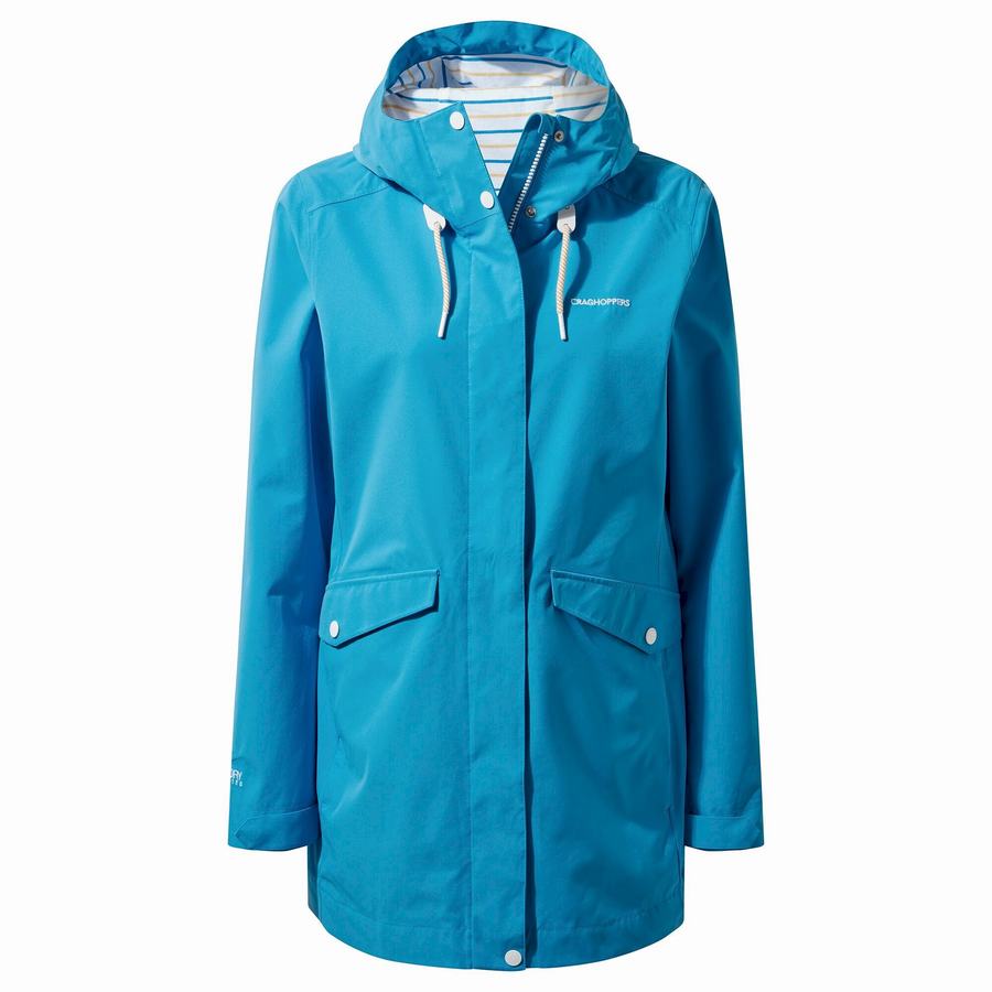 Navy Blue Craghoppers Waterproof Salia Women's Jackets | GRD2591RS