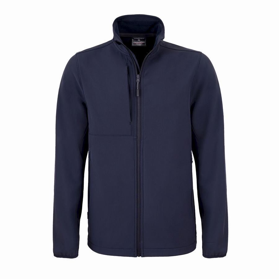 Navy Craghoppers Expert Basecamp Softshell Men's Jackets | YHG1461NZ