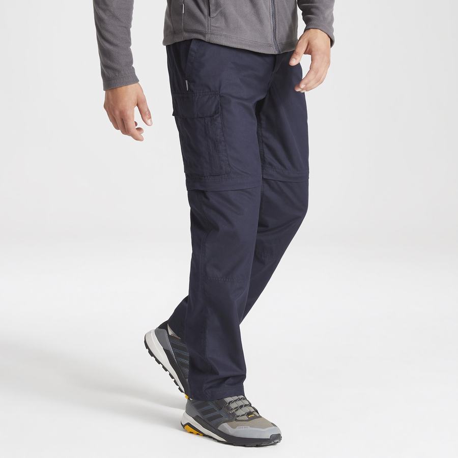 Navy Craghoppers Expert Kiwi Tailored Men's Trousers | DCE831GT