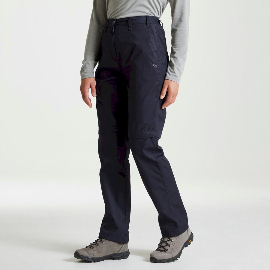 Navy Craghoppers Expert Kiwi Women's Trousers | TIY1296EZ