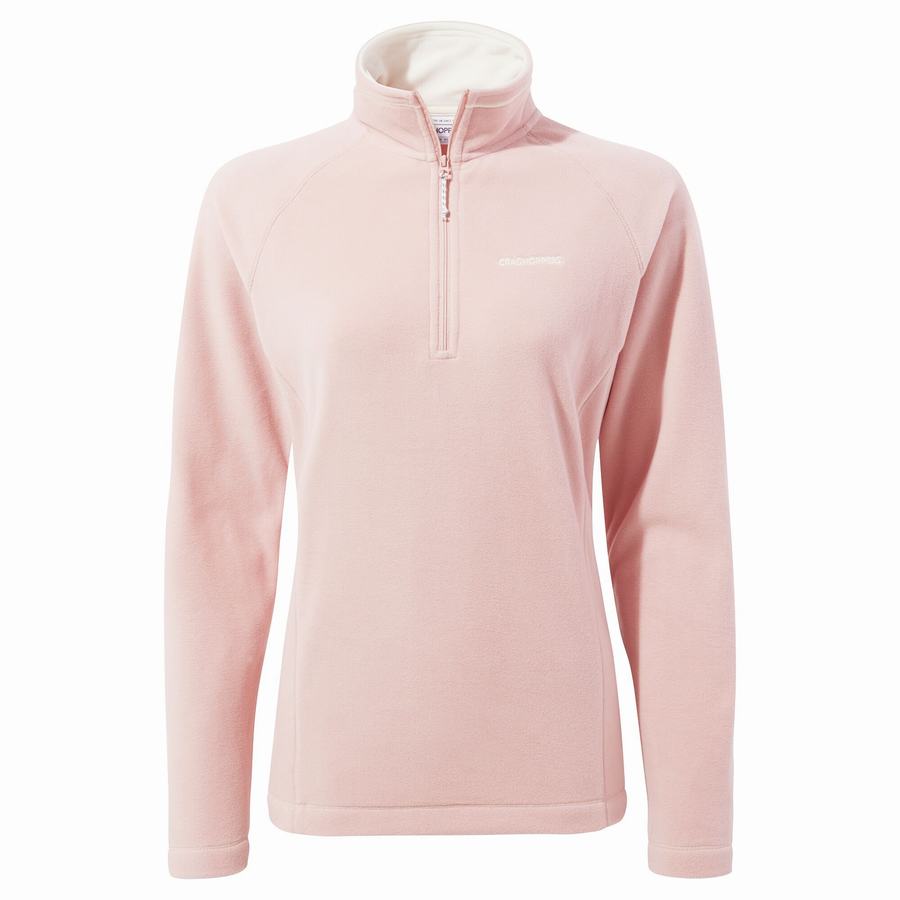 Pink Craghoppers Miska Half Zip Women's Sweaters | VCL2771JH