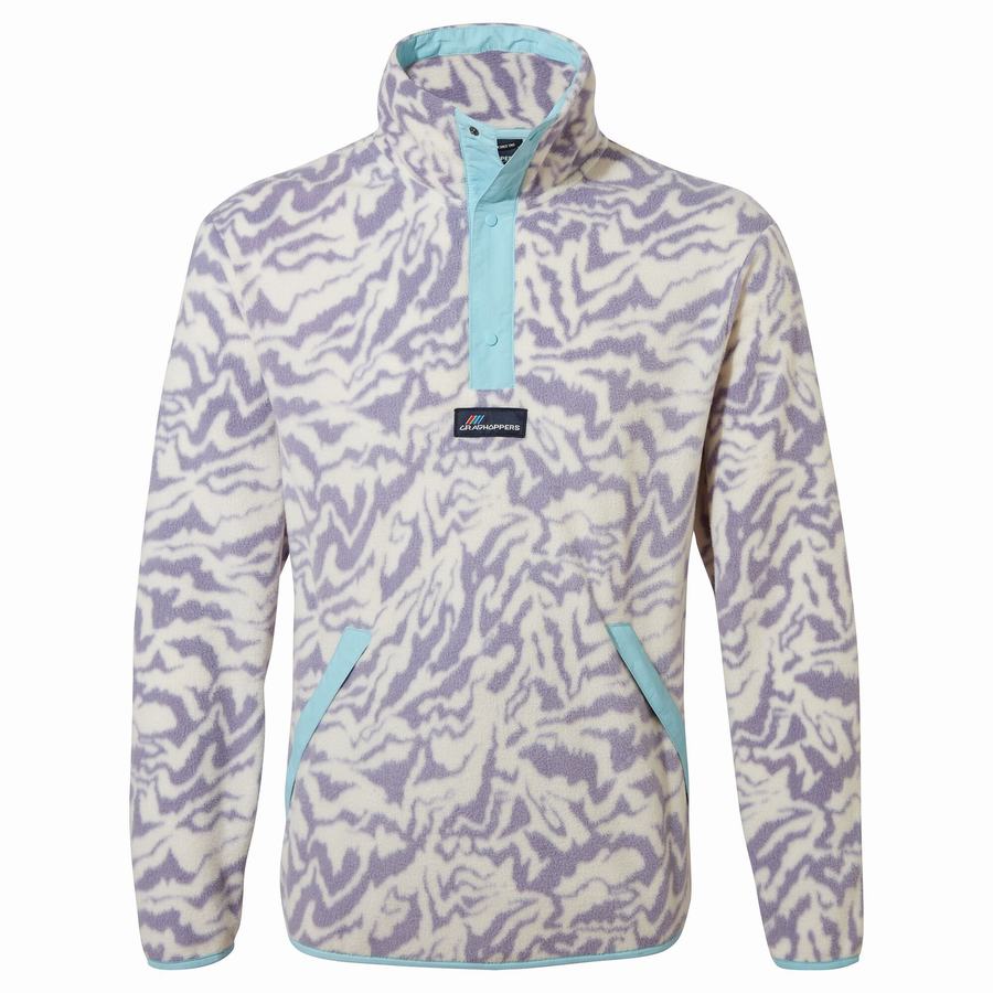 Purple Craghoppers Teton Overhead Men's Sweatshirts | BUZ8337GY