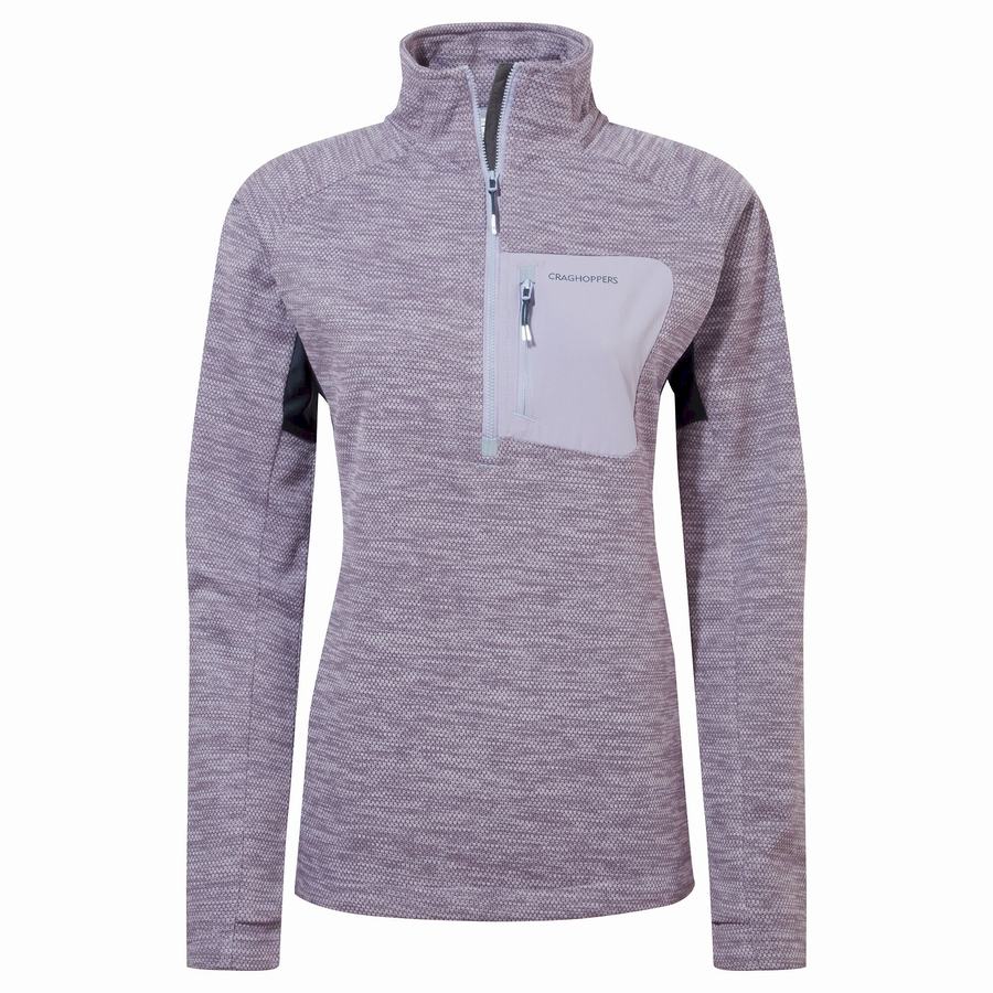 Purple Craghoppers Trina Half Zip Women's Sweaters | ICQ1845PJ