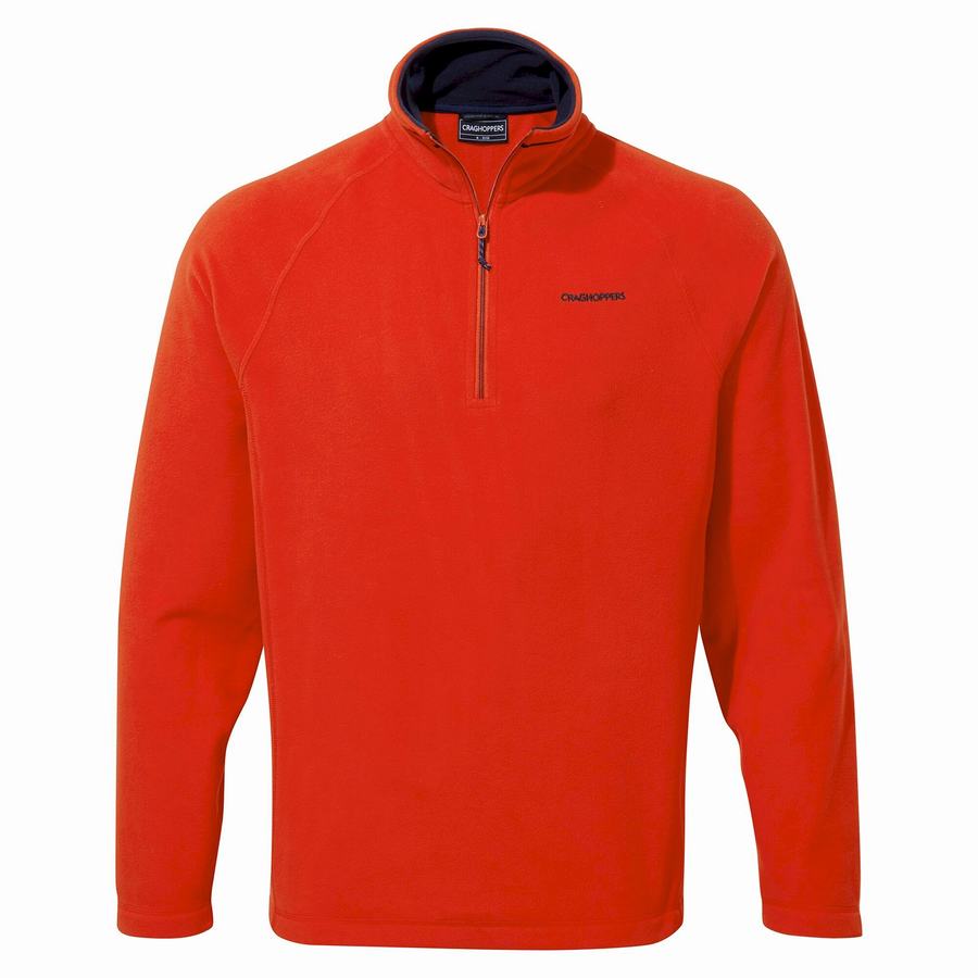 Red Craghoppers Corey Half Zip Men's Sweaters | GIG5055MN