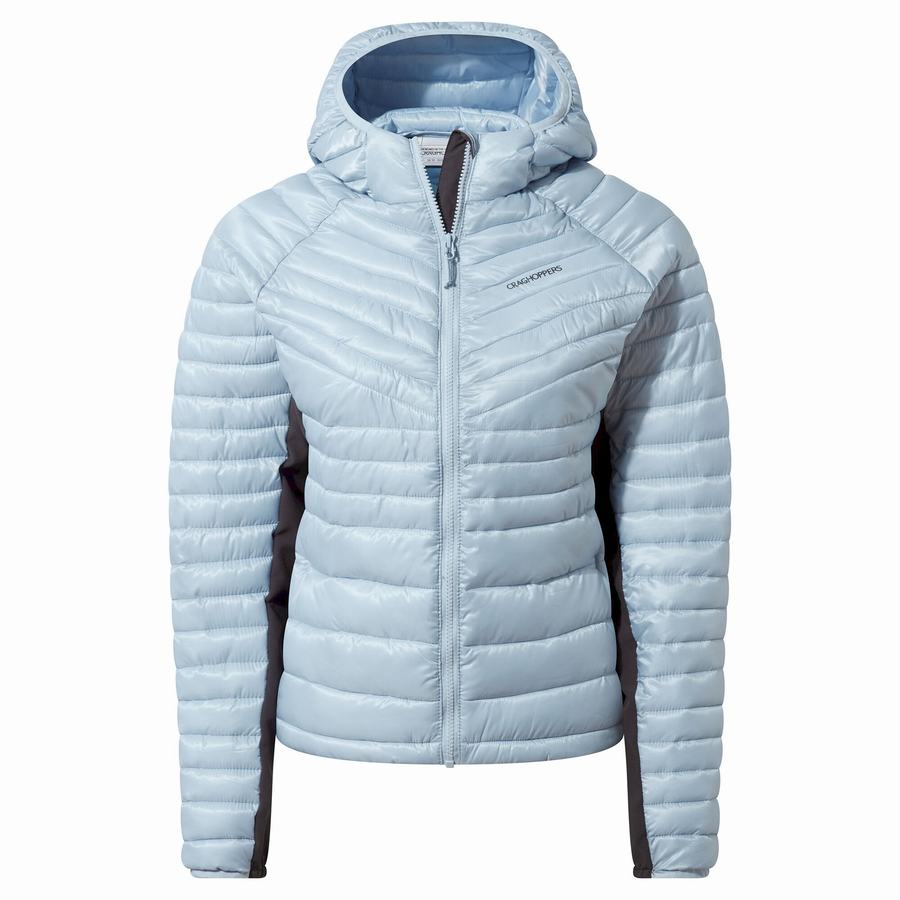 White Craghoppers ExpoLite Insulated Hooded Women's Jackets | OZJ4940XK