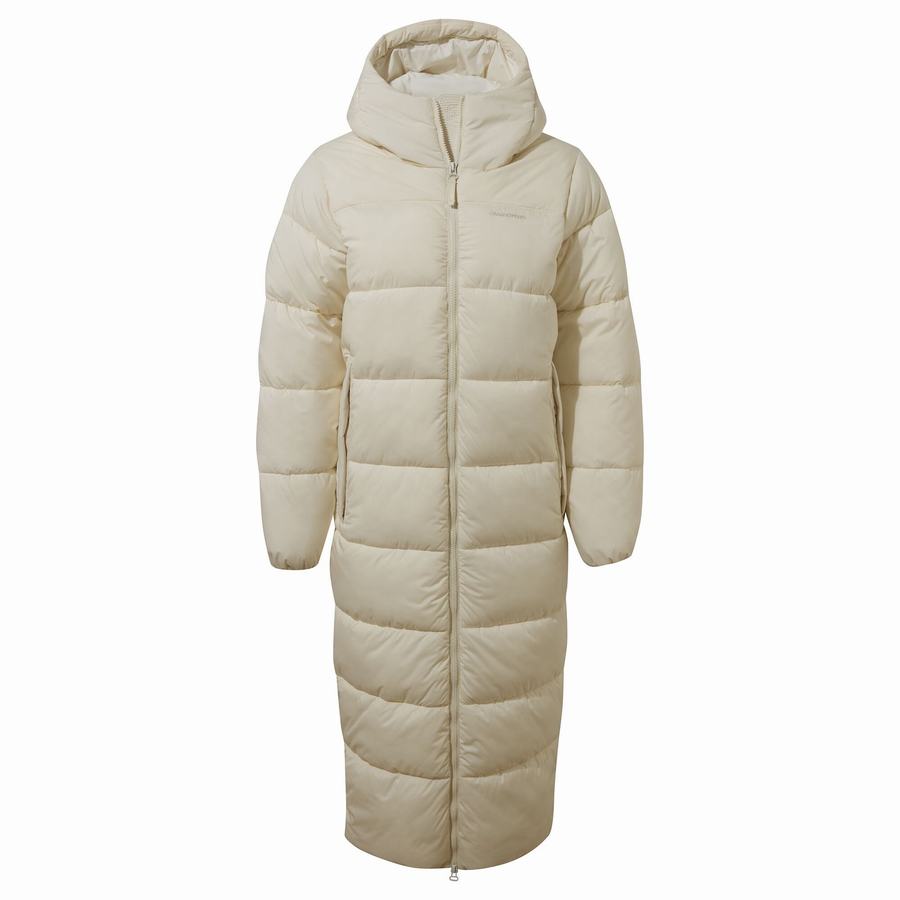 White Craghoppers Narlia Insulated Hooded Women's Jackets | OLN9100NS