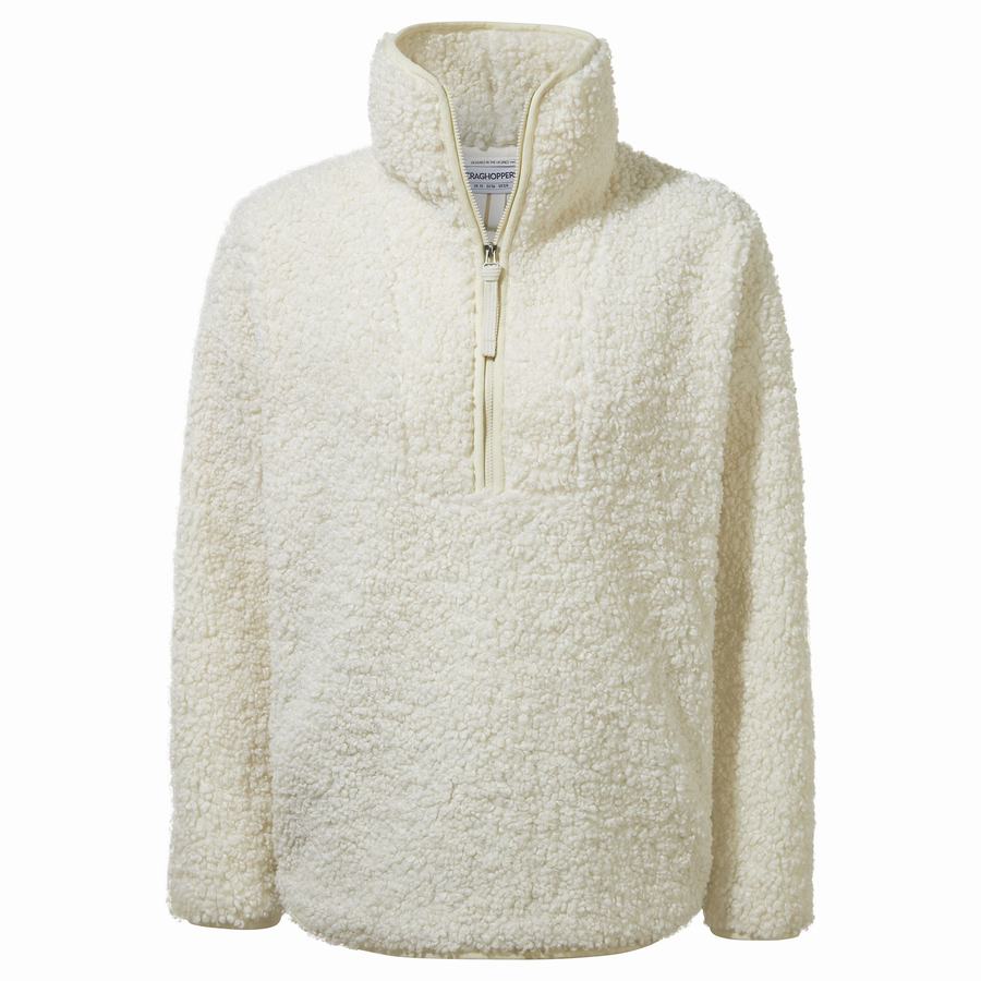 White Craghoppers Orlena Half Zip Women's Sweaters | YBZ5070QQ