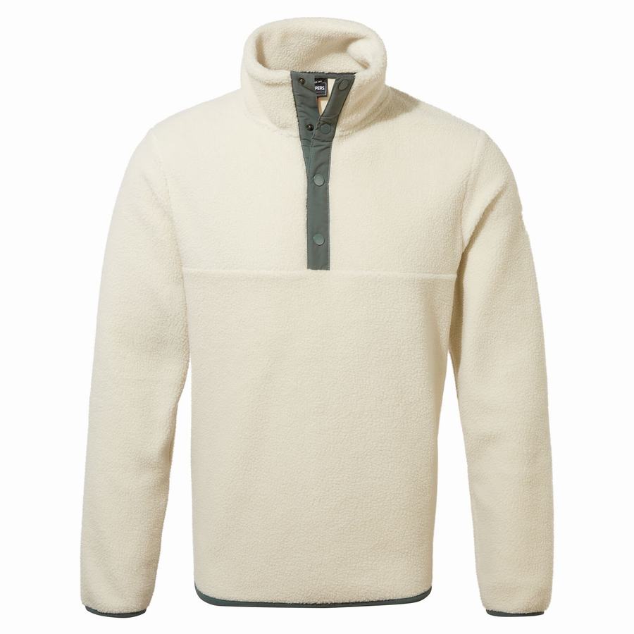 White Craghoppers Sulivan Overhead Men's Sweaters | GHX9898GI