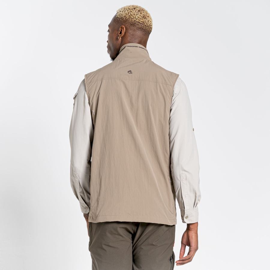 Beige Craghoppers NosiLife Adventure II Men's Gilets | QWQ947CQ