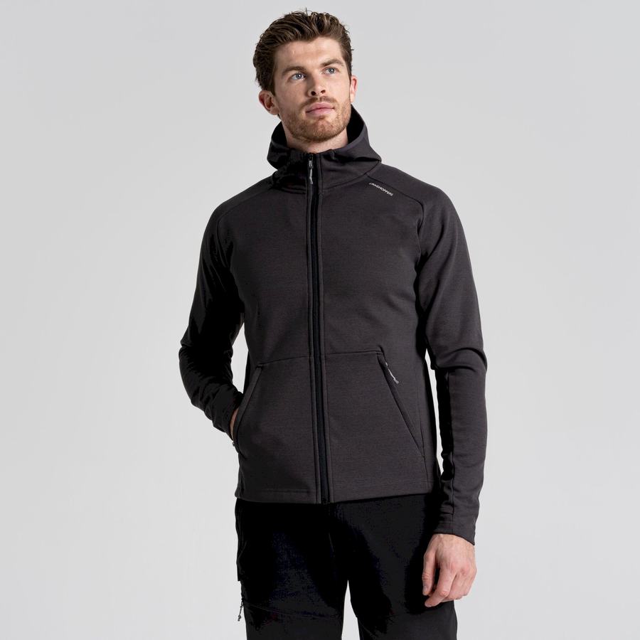 Black Craghoppers Dynamic Pro Hooded Men's Jackets | WCC6968FW