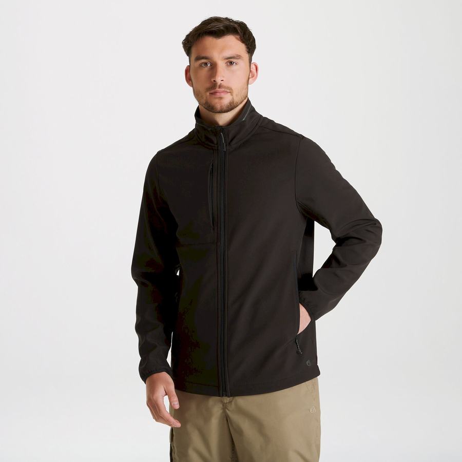 Black Craghoppers Expert Basecamp Softshell Men's Jackets | DDU6170GM