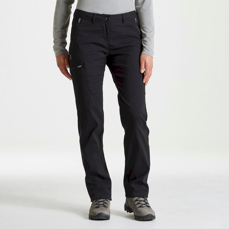 Black Craghoppers Expert Kiwi Pro Stretch Women's Trousers | DLW253CO