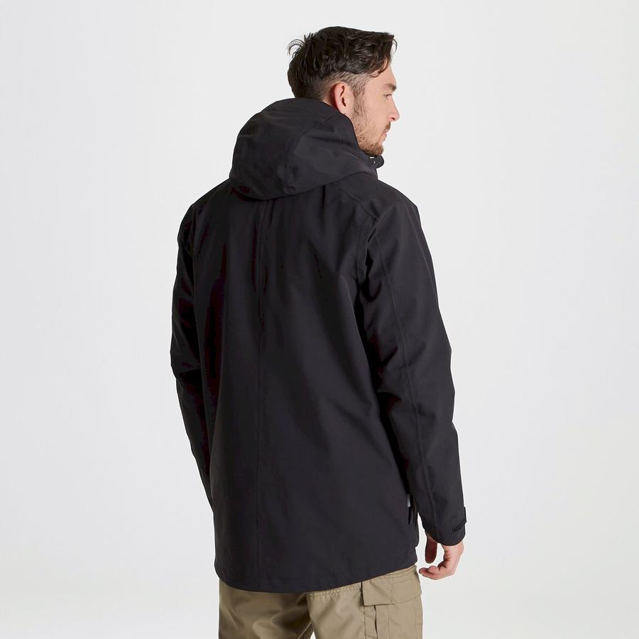 Black Craghoppers Expert Kiwi Pro Stretch Long Men's Jackets | TCN893FS