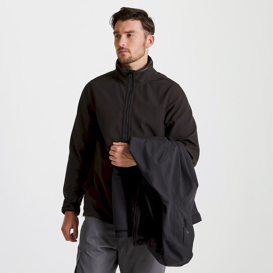 Black Craghoppers Expert Kiwi Pro Stretch 3in1 Men's Jackets | VJM9354NL