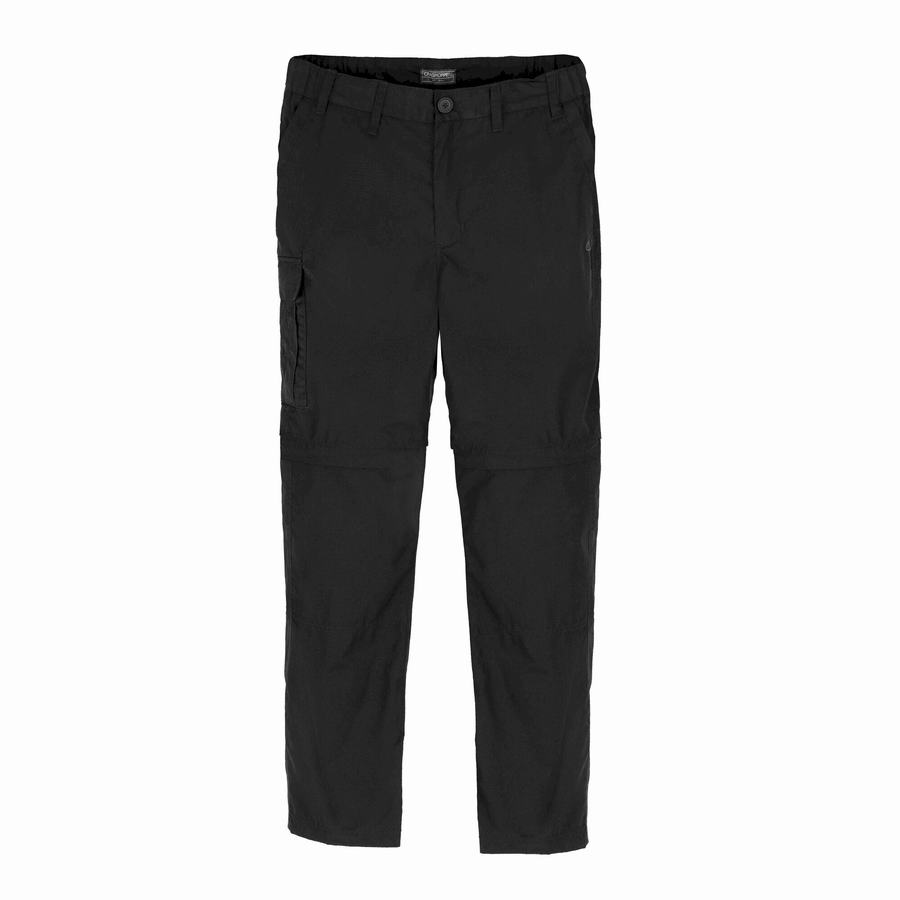 Black Craghoppers Expert Kiwi Tailored Men's Trousers | CDO7272HL