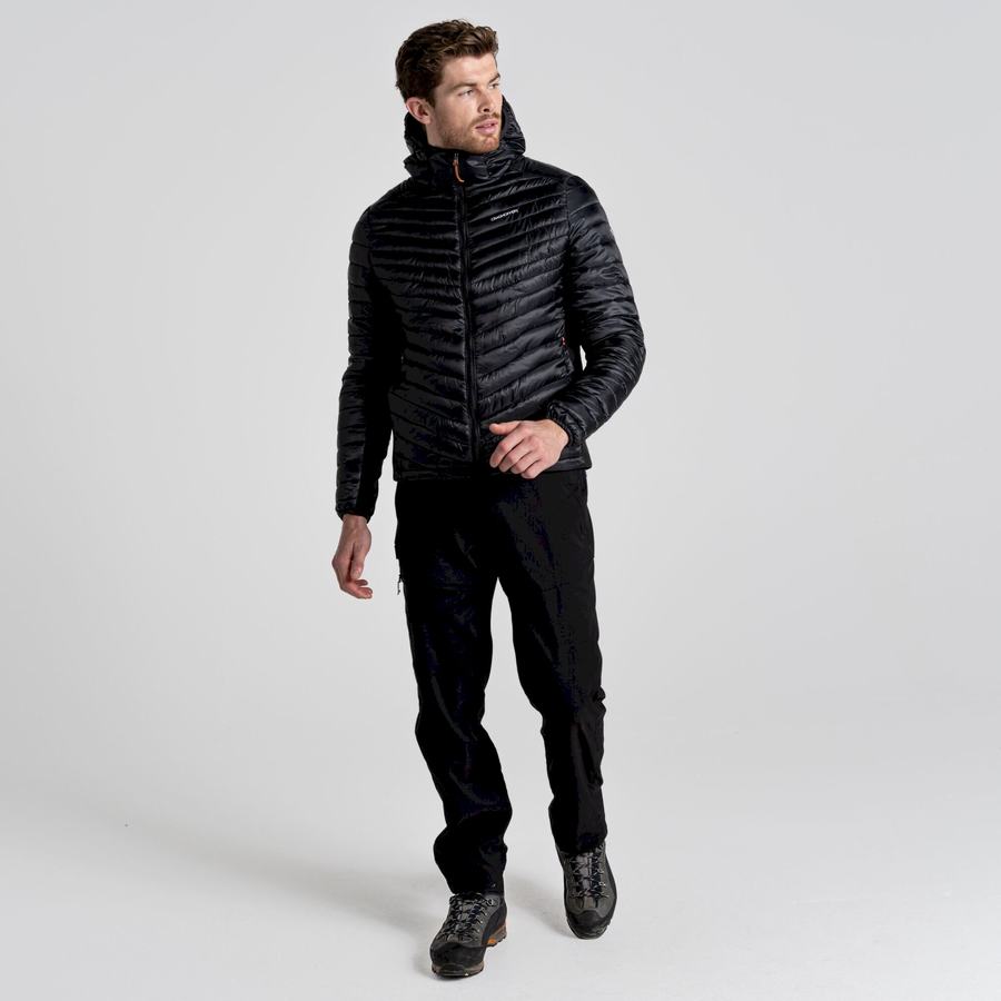 Black Craghoppers ExpoLite Insulated Hooded Men's Jackets | BCP1290SY