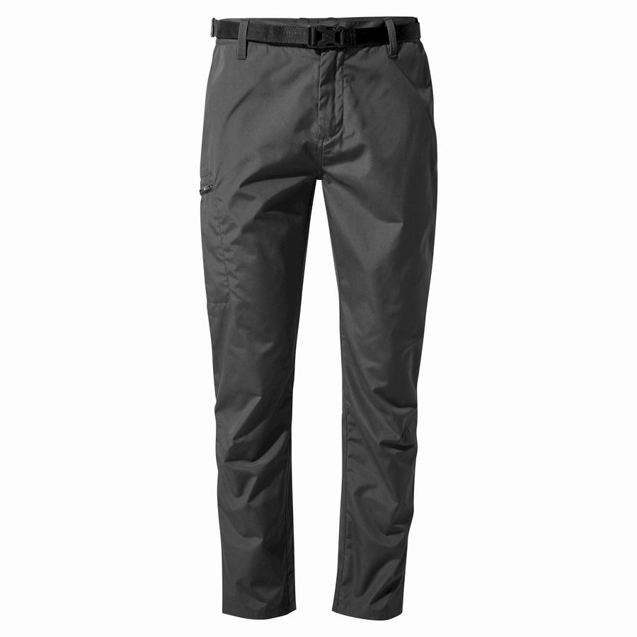 Black Craghoppers Kiwi Boulder Slim Men's Trousers | USQ548YK